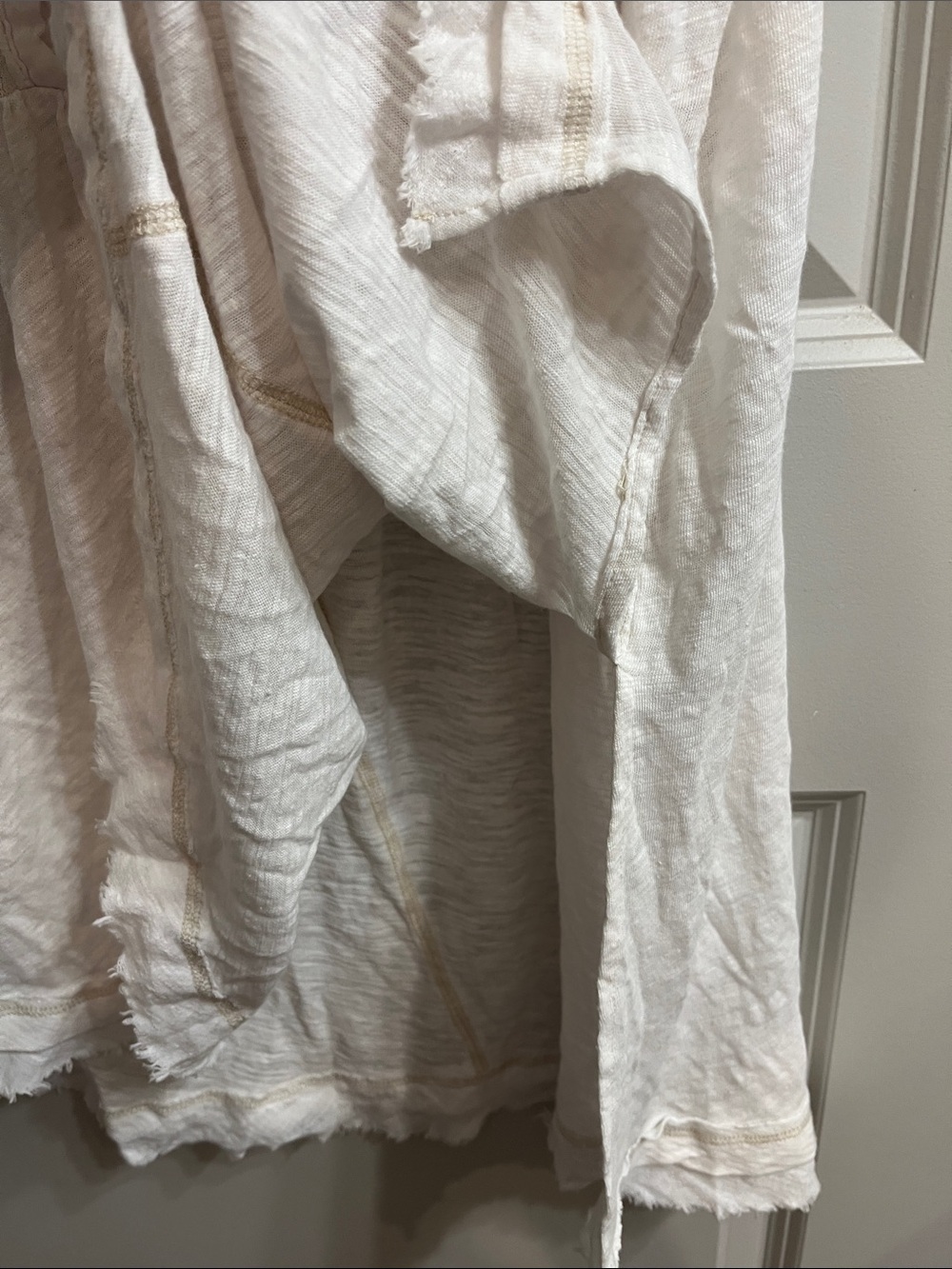 Free People Cream Button-Front Peasant Tunic - Picture 8 of 16